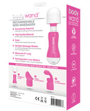 Bodywand Rechargeable Mini Massager w/Attachment - Pink