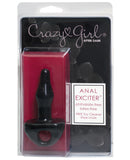Crazy Girl After Dark Anal Exciter w/Toy Cleaner Wipe - Black