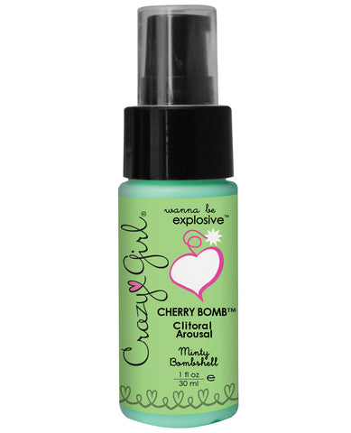 Crazy Girl Clitoral Arousal Gel - 1 oz Pump Bottle Minty Bombshell