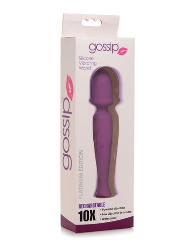Curve Novelties Gossip Silicone Vibrating Wand 10x - Violet