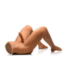 Curve Toys Jock Male Sex Partner w/7" Silicone Thrusting & Warming Dildo - Light  DROP SHIP ONLY