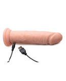 Curve Novelties Big Shot 7" Vibrating 21X Silicone Dildo w/out Balls w/Remote - Light