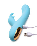 Curve Novelties Power Bunnies Snuggles 10x Silicone Rabbit Vibrator - Blue