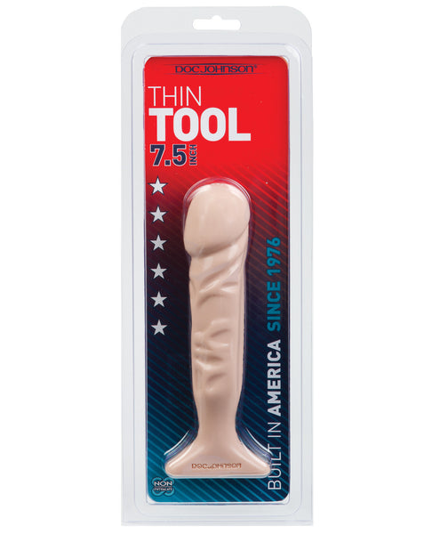 7.5" Classic Thin Tool - White, Dongs & Dildos,- www.gspotzone.com