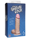 6" Realistic Cock w/Balls - White, Dongs & Dildos,- www.gspotzone.com