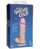 Realistic 6" Ultraskyn Cock w/Balls - White