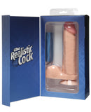 Realistic 8" Ultraskyn Cock w/Balls - White