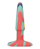 A Play 4" Goovy Silicone Anal Plug - Multicolor/Yellow