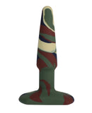 A Play 4" Groovy Silicone Anal Plug - Camouflage