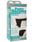 Vac U Lock Panty Harness w/Plug Full Back S/M - Black