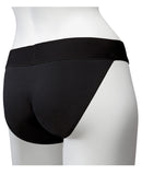 Vac U Lock Panty Harness w/Plug Full Back S/M - Black