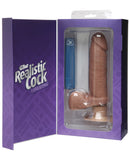Vibrating 6" Realistic Cock - Brown