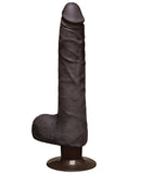 The Vibrating Realistic 9" Ultraskyn Slim Cock w/Balls - Black