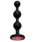 Booty Bling Wearable Silicone Beads - Black w/Pink Jewel