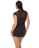 Dotted Mesh Dress Black QN