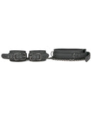 Easy Toys Leather Collar w/Handcuffs - Black