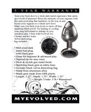 Evolved Black Gem Anal Plug - Medium