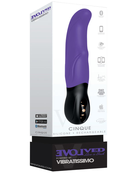 Evolved Vibratissimo Cinque G Spot Vibe w/Wheel - Purple/Black