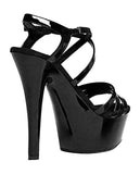 Ellie shoes dreamer 6" stiletto w/2" platform black
