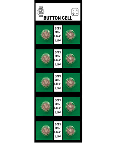 Batteries G3/LR41 1.5V/ 3G-A - Card of 10
