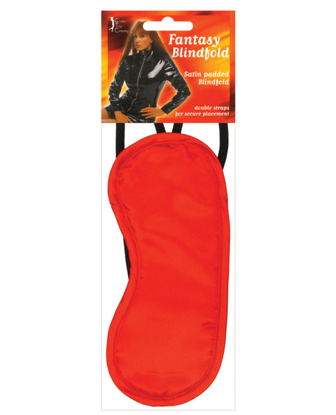 Satin Fantasy Blindfold 2 Strap - Red