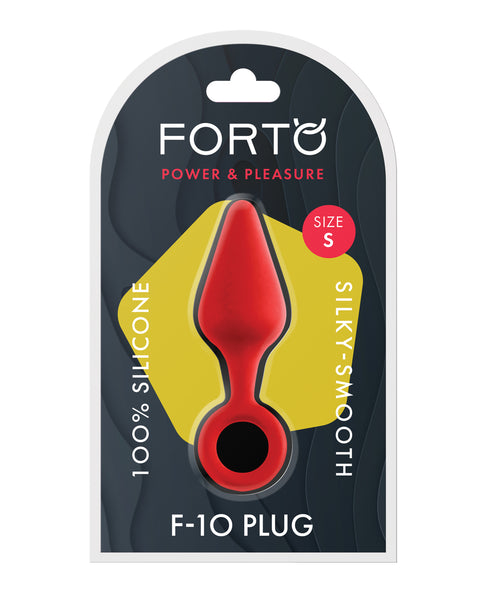 Forto F-10 Silicone Plug w/Pull Ring - Small Red