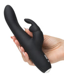 Fifty Shades of Grey Greedy Girl Rechargeable Slimline Rabbit Vibrator - Black