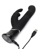Fifty Shades of Grey Greedy Girl Rechargeable Thrusting G Spot Rabbit Vibrator - Black
