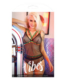 Vibes I'd Hit That Caged Cami & Cheeky Panty Black S/M