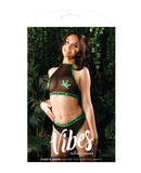 Vibes That's Dope Halter Top & Retro Panty Black S/M