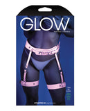 Glow Strapped In Glow in the Dark Leg Harness Light Pink O/S
