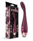 Zola Rechargeable Silicone G Spot Massager - Burgundy/Rose Gold