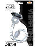 Hung Anal Beads w/Power Bullet Cock Ring - Clear