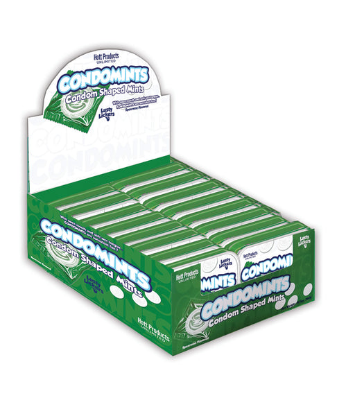 Condomints Spearmint Mints Display - Display of 12