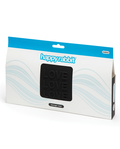Happy Rabbit LOVE Storage Zip Bag Medium - Black