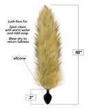 Foxy Fox Tail Silicone Butt Plug - Gold