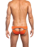 Jack Adams Fargo Low Rise Brief w/Bodyflex Stretch & Open Back - Orange/Grey