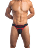 Jack Adams Bodyflex Mesh Thong - Black/Red