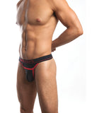 Jack Adams Bodyflex Mesh Thong - Black/Red