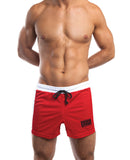 Air Mesh Gym Short - Red/White, Lingerie - Packaged,- www.gspotzone.com
