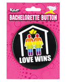 3" Button Female - Love Wins