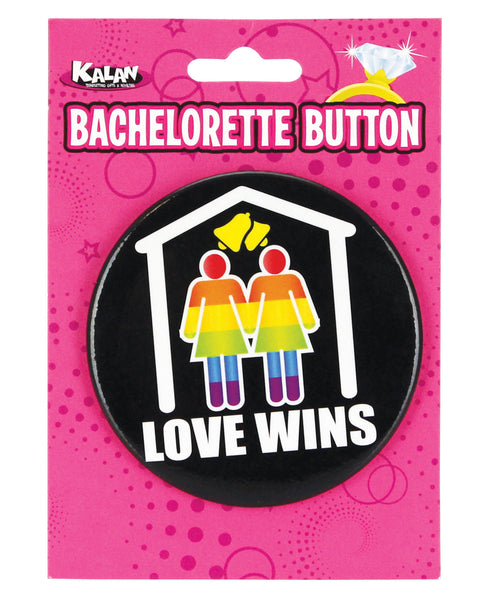3" Button Female - Love Wins