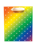 Rainbow With White Polka Pot Gift Bag
