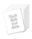 Dope Dick Naughty Greeting Card - Pack Of 6