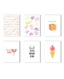 Pussy Power Naughty Greeting Card - Variety Pack Of 6