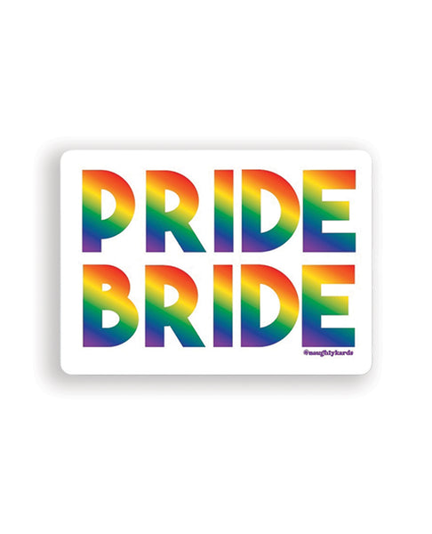 Pride Bride Naughty Sticker - Pack of 3