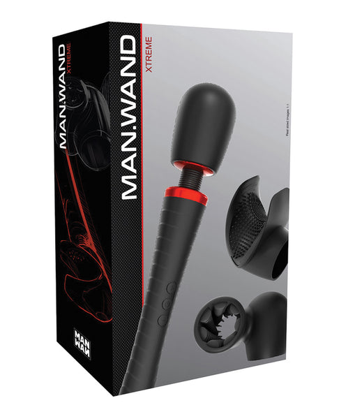 Man Wand Xtrem w/2 Attachments - Black