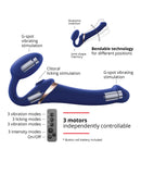 Strap On Me Multi Orgasm Bendable Strapless Strap On Medium - Night Blue