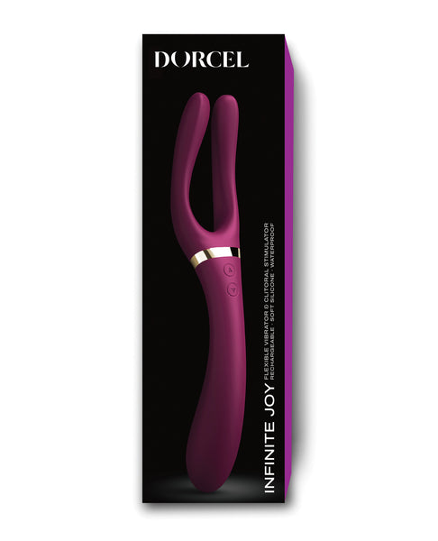 Dorcel Infinite Joy Bendable Forked Vibrator - Plum