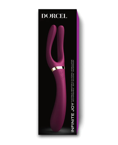 Dorcel Infinite Joy Bendable Forked Vibrator - Plum